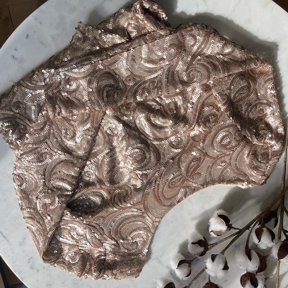 Missguided Gold Sequence Dress, Size 8 - Picture 3 of 5